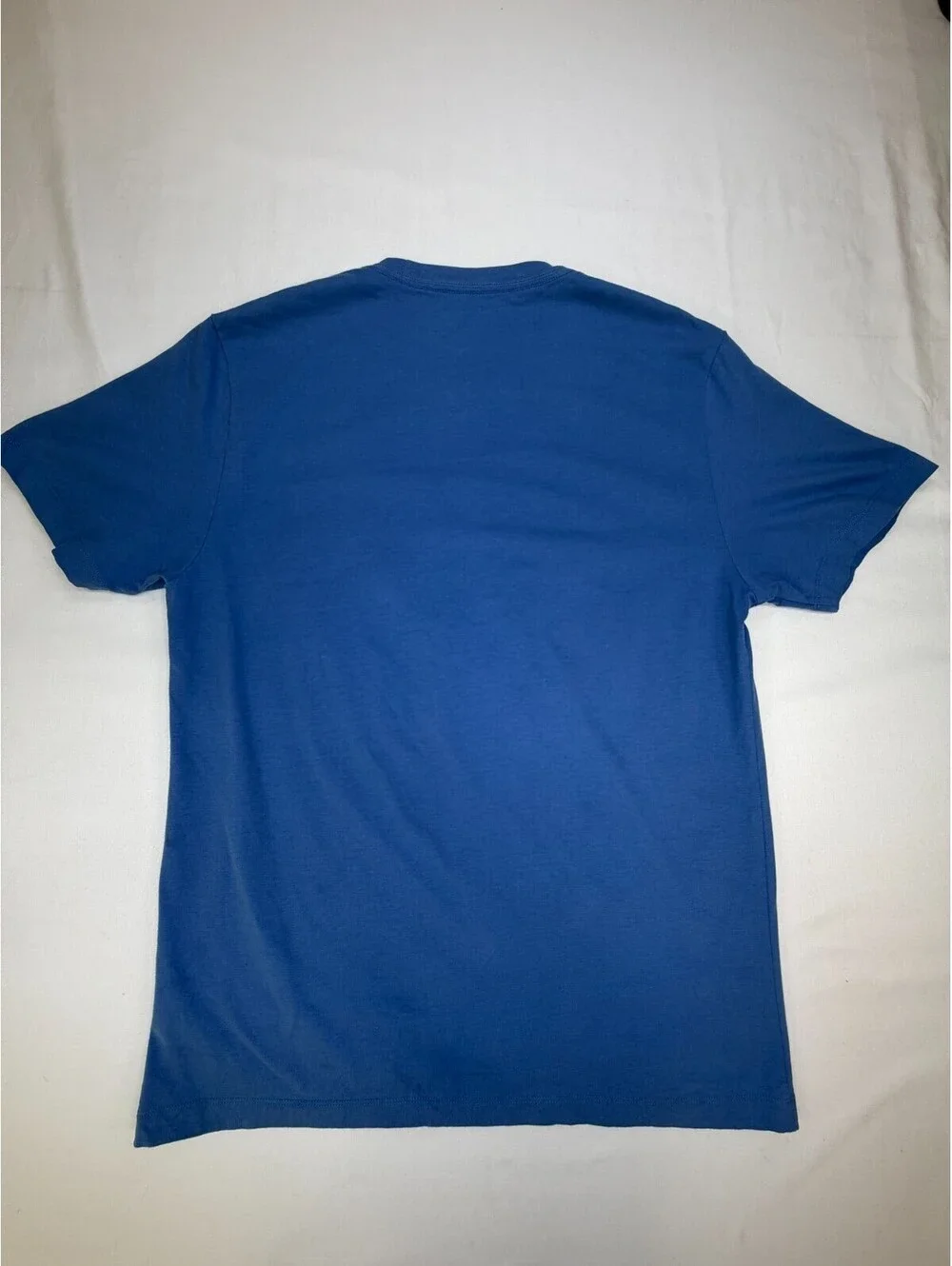 True Religion Men's T Shirt Short Sleeve Buddha Graphic Print Size L Blue